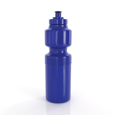 Vibrant royal blue austmade sports bottle 750ml with black cap and textured grip perfect for workwear and uniforms