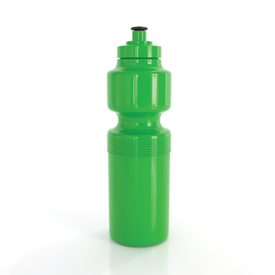 Bright green austmade sports bottle 750ml with black cap and textured grip ideal for work uniforms and workwear