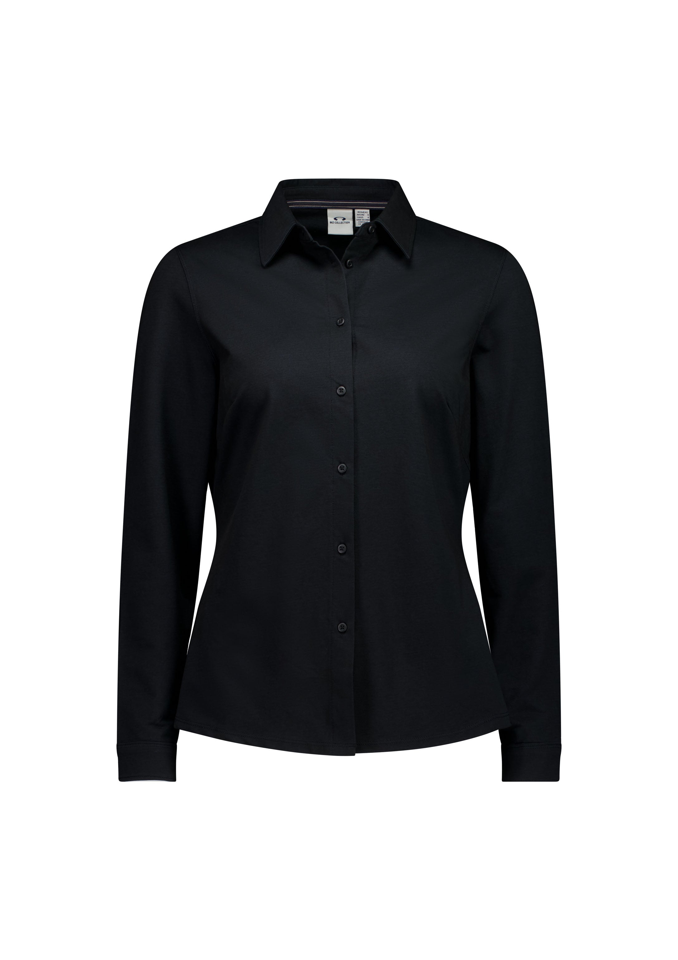 Biz Collection Womens Venture Long Sleeve Shirt BS2619LL in Black product view