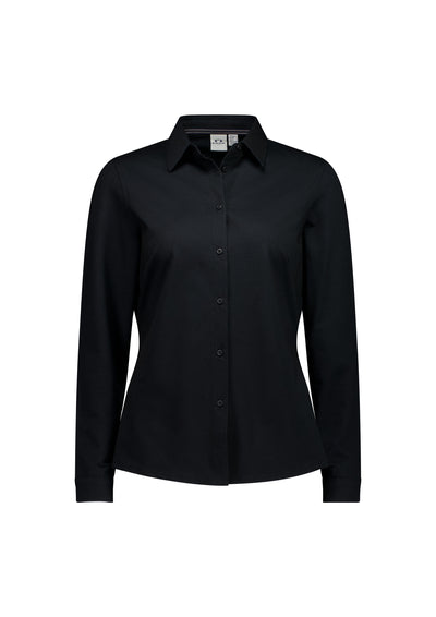 Biz Collection Womens Venture Long Sleeve Shirt BS2619LL in Black product view