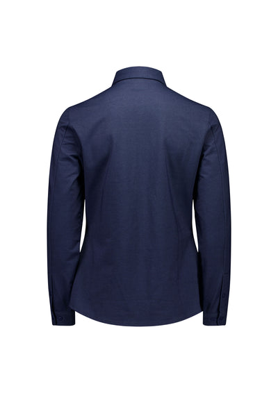Biz Collection Womens Venture Long Sleeve Shirt BS2619LL in Denim Blue product view