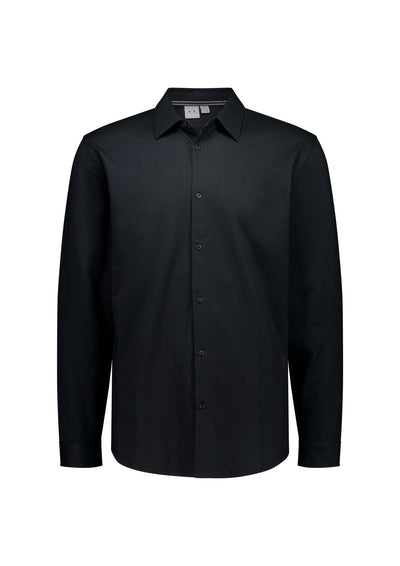 Biz Collection Mens Venture Long Sleeve Shirt BS2619ML in Black product view