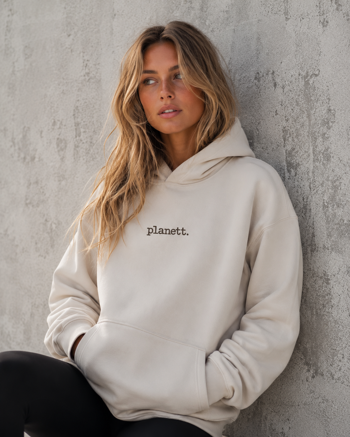 Bone Oversized Hoodie