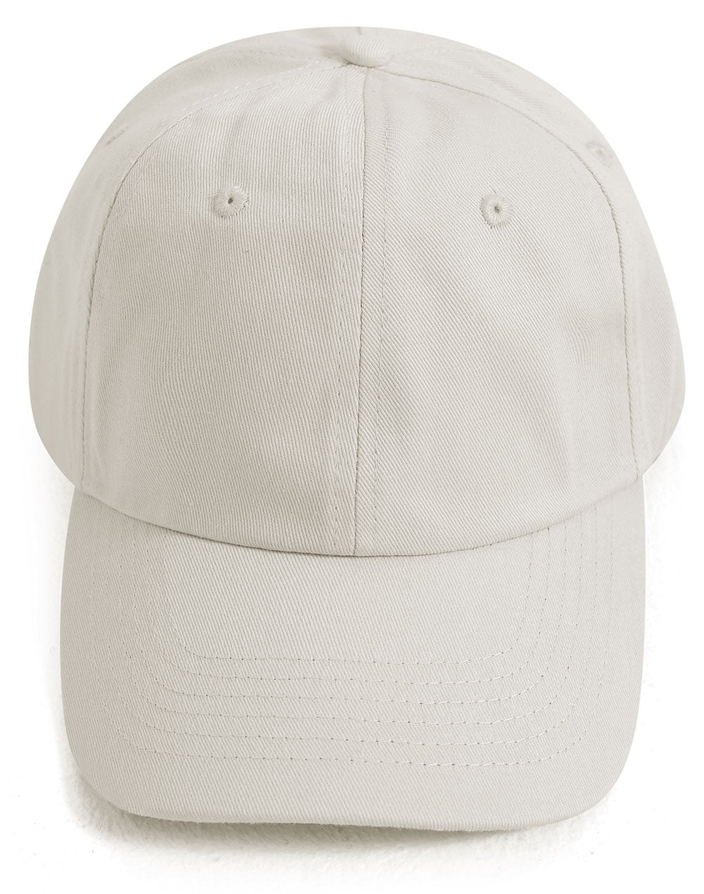 Beige baseball cap on a white background
