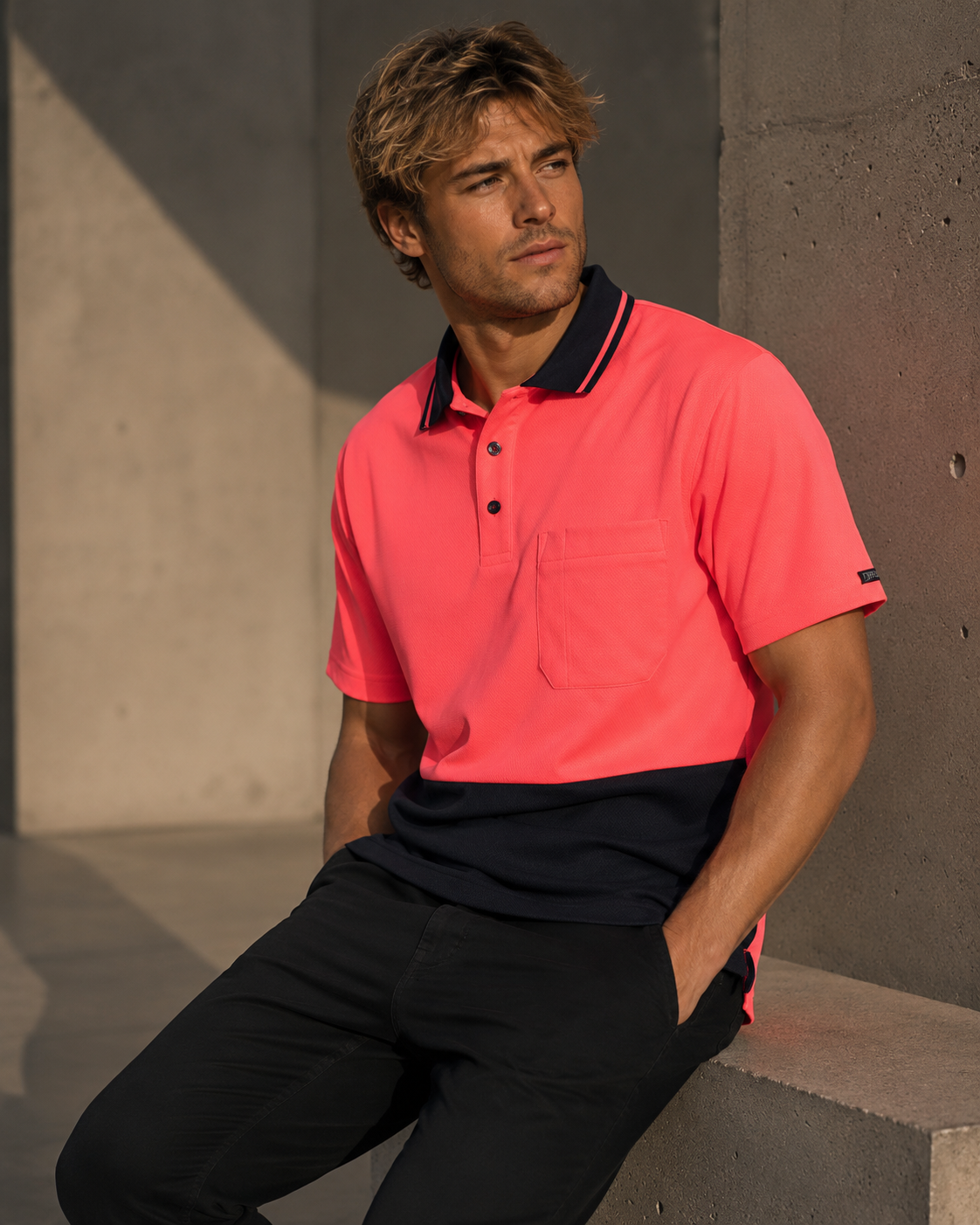 HiVis Non Cuff Polo