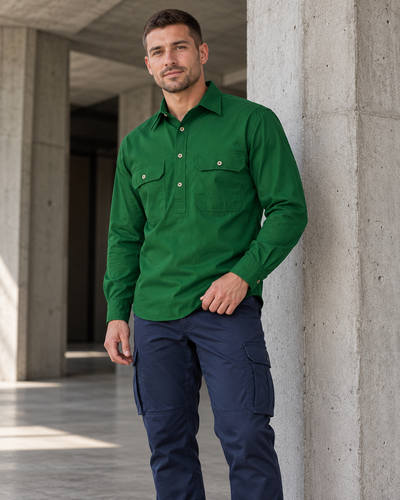 Pilbara Closed Front LS Shirt