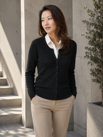 Ladies Merino Cardigan