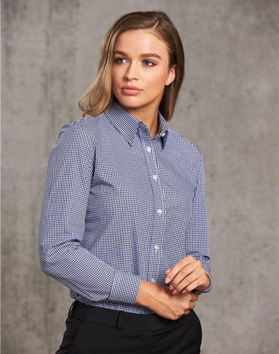 Ladies Multi-Tone Check LS Shirt
