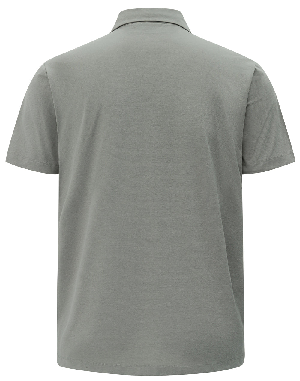 Gray polo shirt on a white background