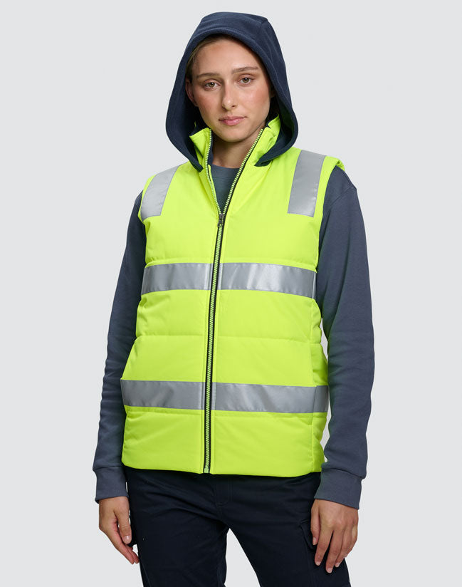 Safety Hooded Puffer Vest