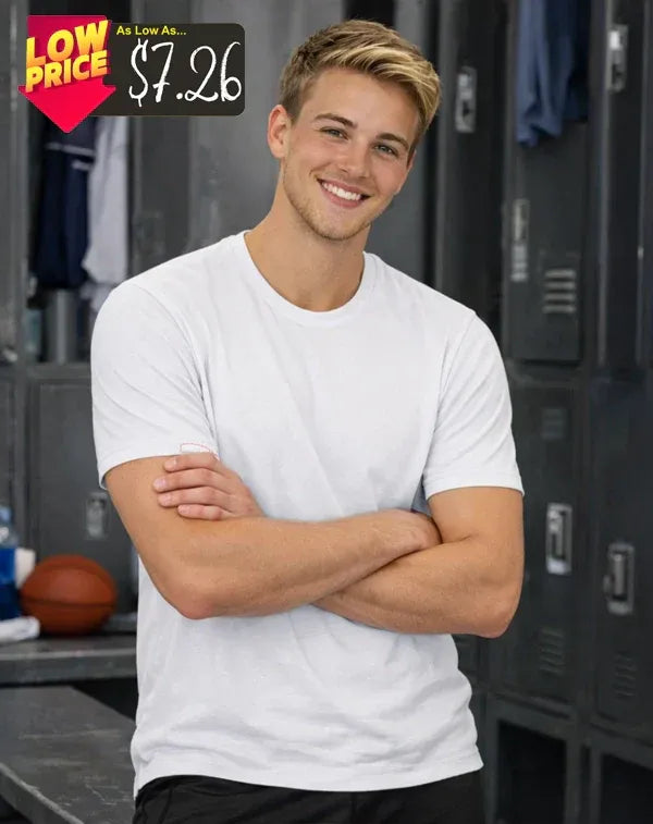 Man wearing sports t shirt in Australia for promotional merchandise uniforms and active team apparel