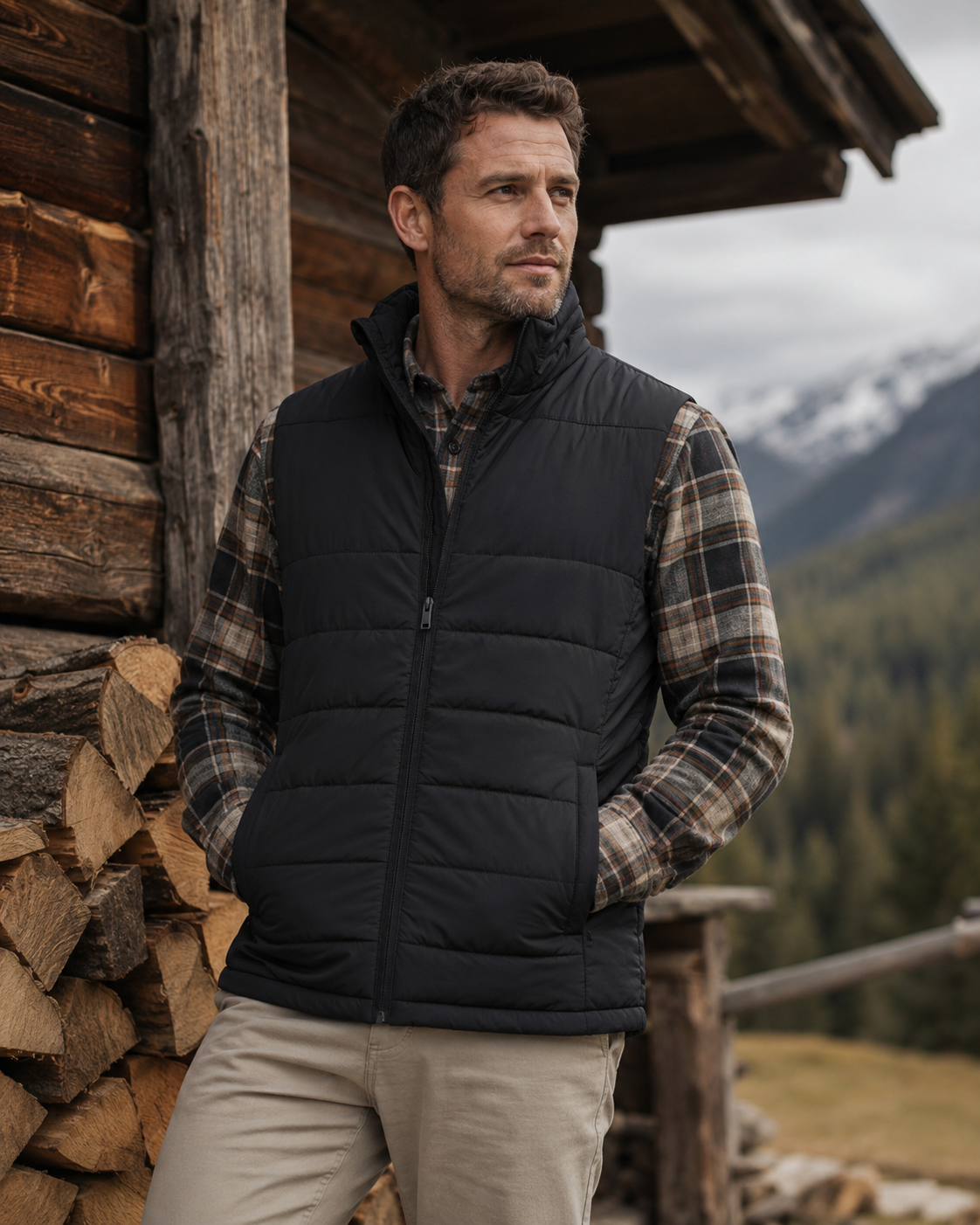 3D Cut Sustainable Insulated Puffer Vest