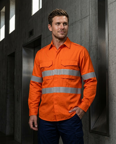 WorkCraft HiVis HRC2 Reflective Shirt with Gusset Sleeves