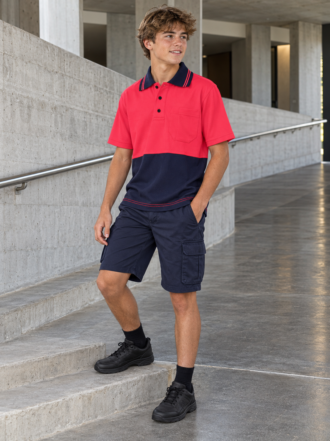 WorkCraft Kids HiVis Polo
