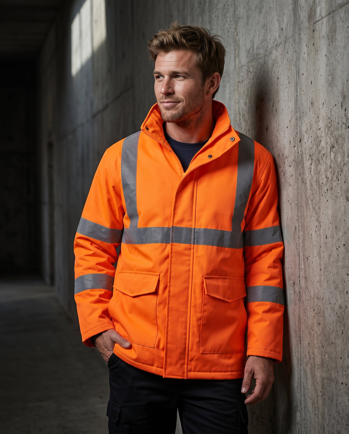 WorkCraft VIC Rail 4 in 1 HiVis Reflective Jacket