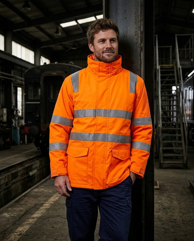 WorkCraft VIC Rail HiVis Reflective Jacket