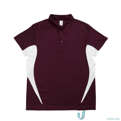 P446HB-1 P446HB Accelerator Polo in Maroon/White