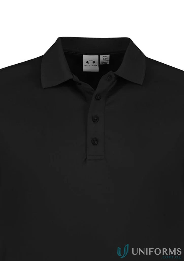 Biz Collection P206ML Action LS Polo in black