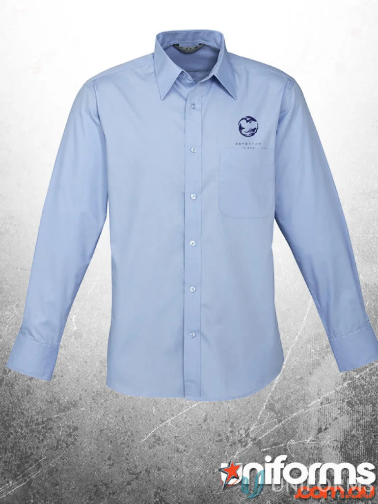 Biz Collection S10510-DD2 ADMIN Mens (EMB-N) L/S Shirt in Light Blue front product image