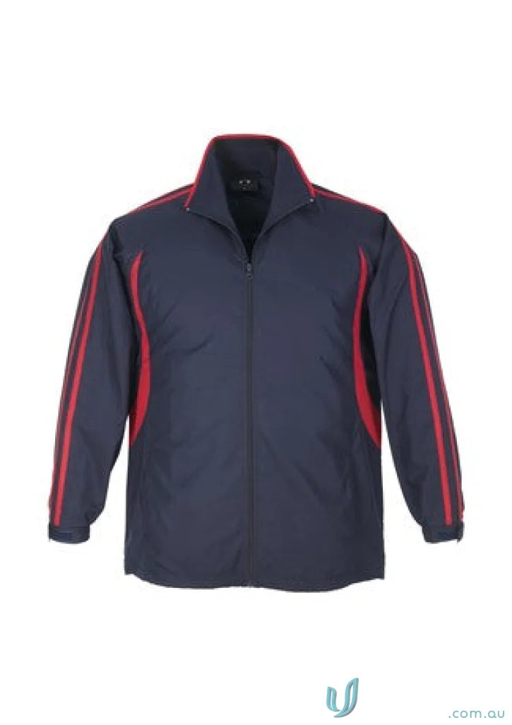 Biz Collection J3150 Adults Flash Track Top in Navy/Red