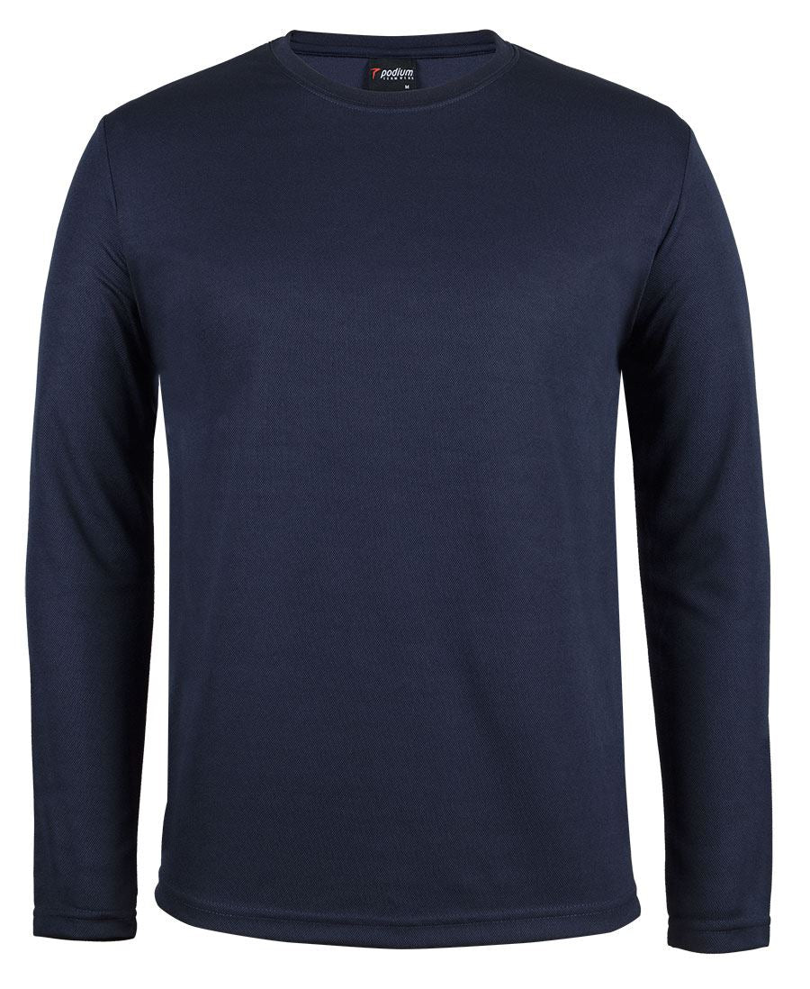 JBs 7PLFT Adults LS Poly Essential Tee in Navy