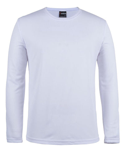 JBs 7PLFT Adults LS Poly Essential Tee in White