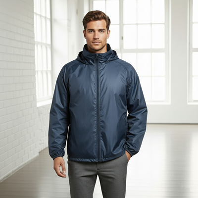 3RFJK 3RFJK-1 Adults Rain Forest Jacket in Navy