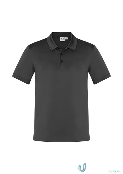 Gray short-sleeved Aero Polo shirt from Biz Collection Aero collection