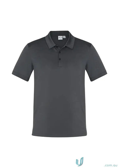Gray short-sleeved Aero Polo shirt from Biz Collection Aero collection