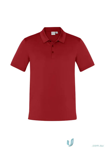 Red short-sleeved Aero Polo shirt from Biz Collection Aero collection for casual style
