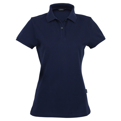 Airlie Premium Ladies short sleeve polo in navy blue pique
