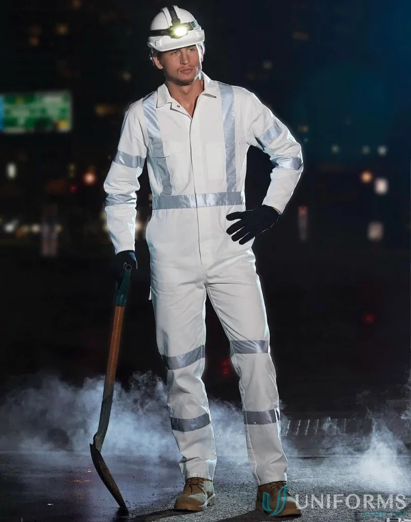 Winning Spirit WA09HV-1 AIW Biomotion Nightwear Coverall with Xback Tape in White front product image