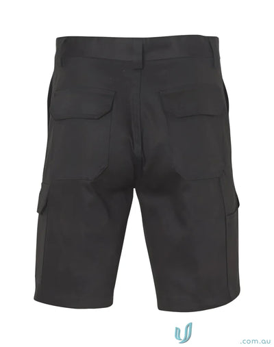 Winning Spirit WP06 AIW Heavy Cotton Drill Cargo Shorts in Black
