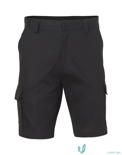 Winning Spirit WP06 AIW Heavy Cotton Drill Cargo Shorts in Black