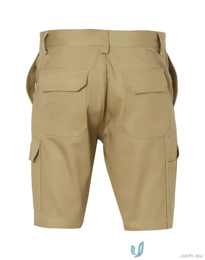 Winning Spirit WP06 AIW Heavy Cotton Drill Cargo Shorts in Khaki