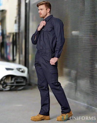 Winning Spirit WP08 AIW Heavy Cotton Pre-Shrunk Drill Stout Pants in Navy front product image
