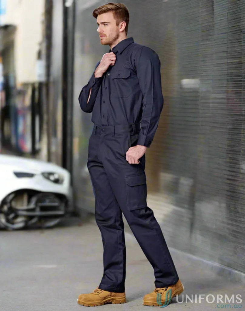 Winning Spirit WP08 AIW Heavy Cotton Pre-Shrunk Drill Stout Pants in Navy front product image