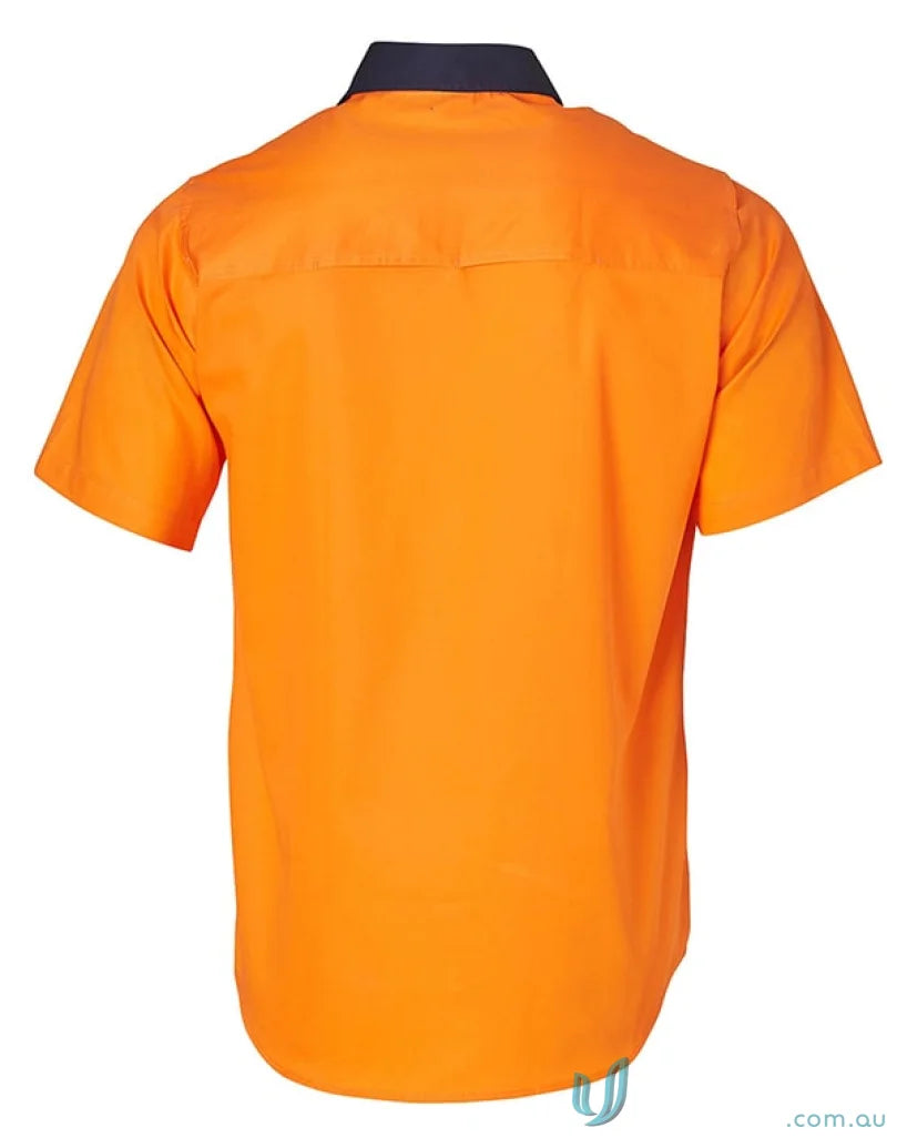 Winning Spirit SW57 AIW HiVis Cool-Breeze SS Cotton Work Shirt