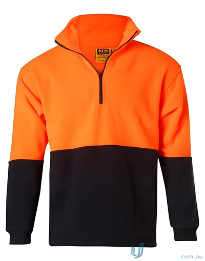 Winning Spirit SW07 AIW HiVis Polar Fleece Half Zip Pullover