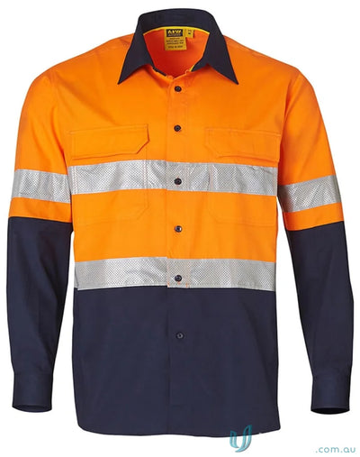 Winning Spirit SW69 AIW HiVis Rip-Stop LS Shirt 3M Tape