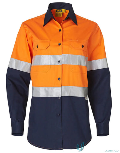 Winning Spirit SW65 AIW Ladies HiVis Taped Cool-Breeze Twill Shirt