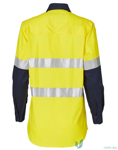 Winning Spirit SW65 AIW Ladies HiVis Taped Cool-Breeze Twill Shirt