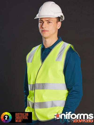 Winning Spirit SW43 AIW Safety Vest with Shoulder Tapes in Fluoro Yellow