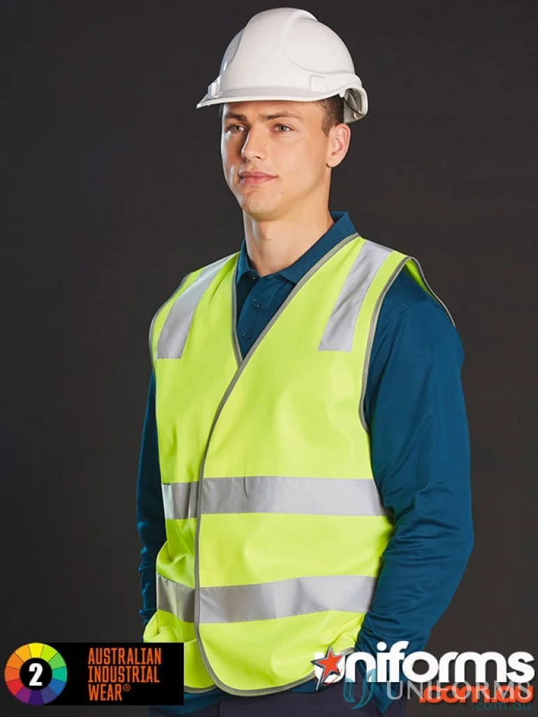 Winning Spirit SW43 AIW Safety Vest with Shoulder Tapes in Fluoro Yellow