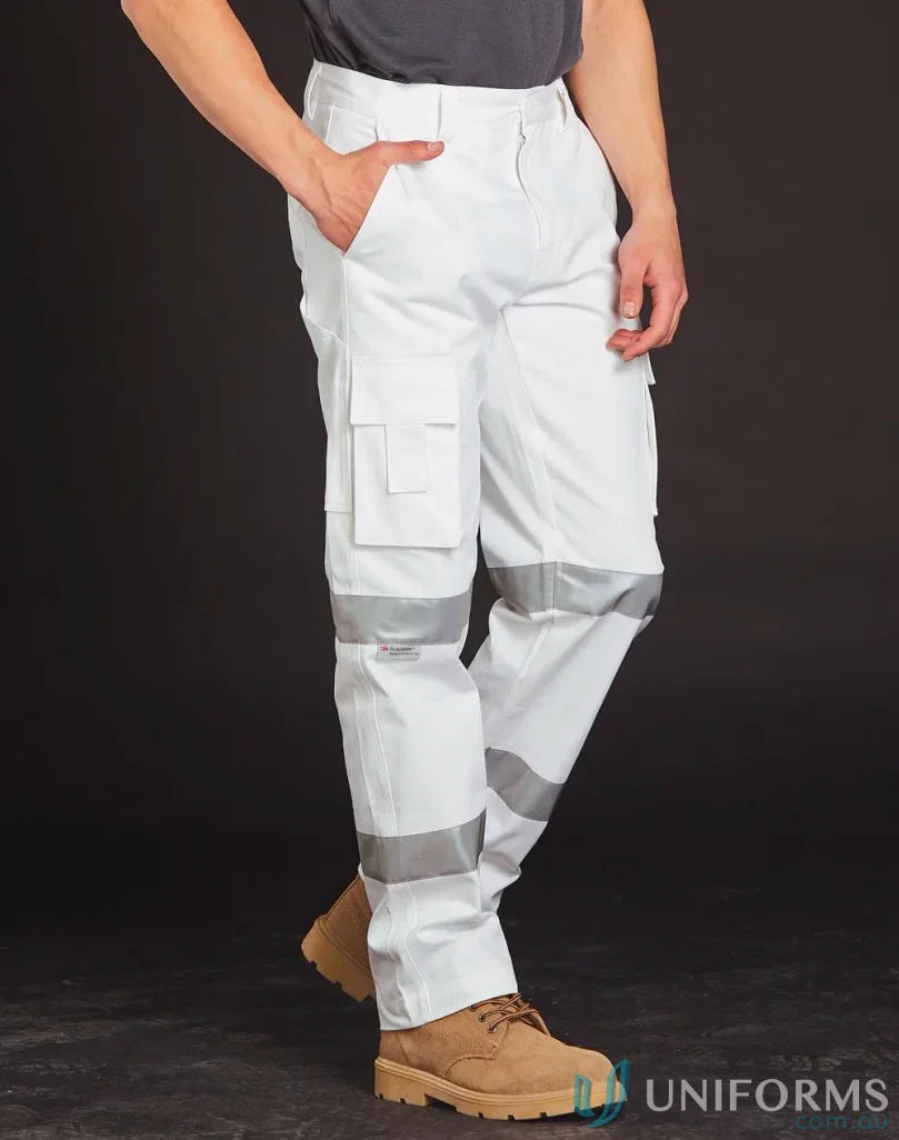 Winning Spirit WP18HV AIW White Safety Pants with Biomotion Tape in White front product image