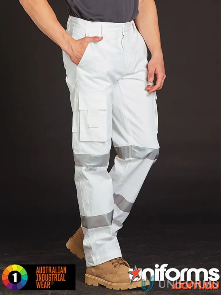 Winning Spirit WP18HV AIW White Safety Pants with Biomotion Tape in White