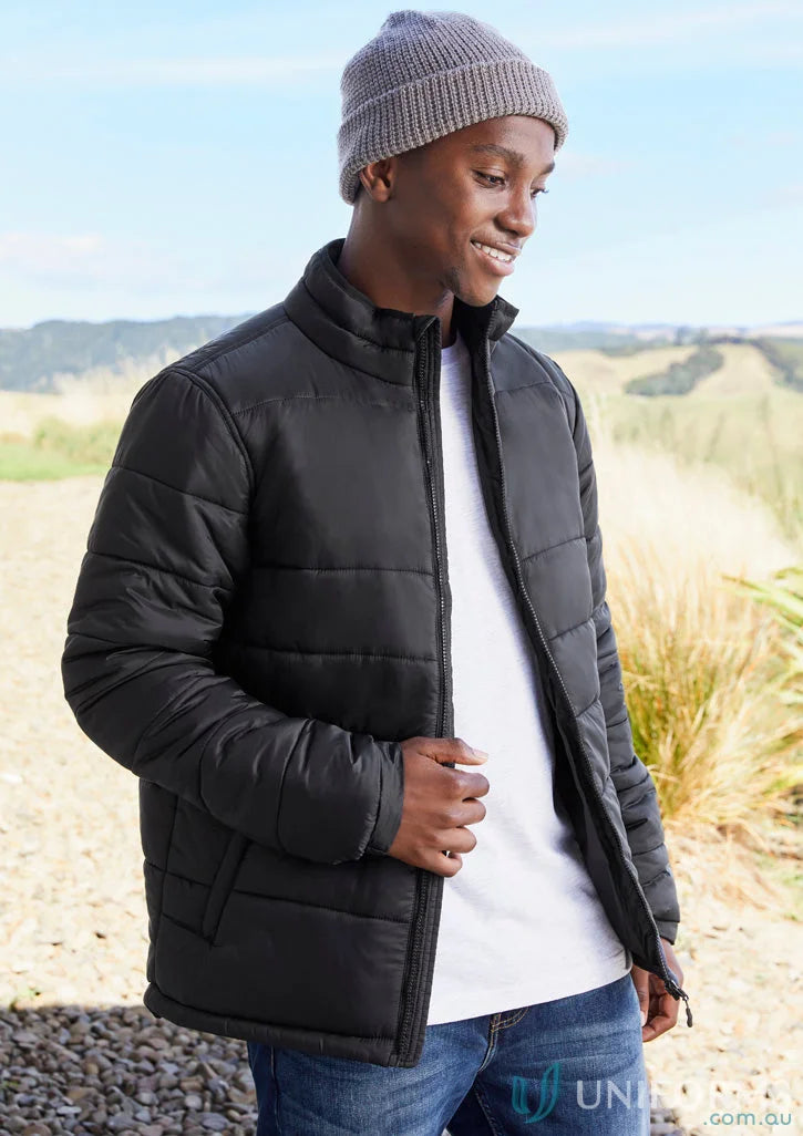 Biz Collection J212M Alpine Puffer Jacket in black front product image