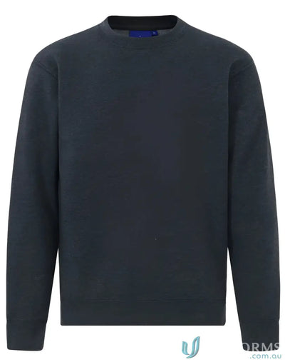 340gsm FL01 American Style Fleece Sweatshirt in Marl Charcoal