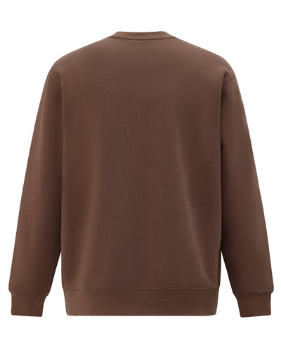 340gsm FL01 American Style Fleece Sweatshirt in Walnut