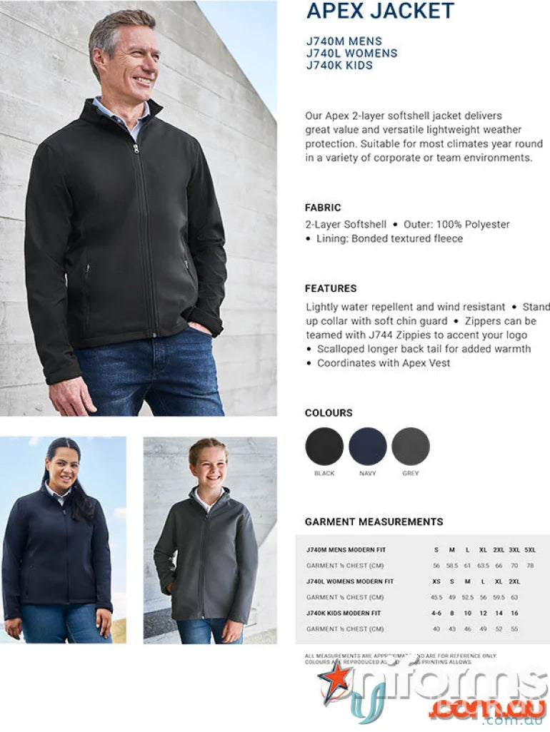 Biz Collection J740M Apex Softshell Jacket